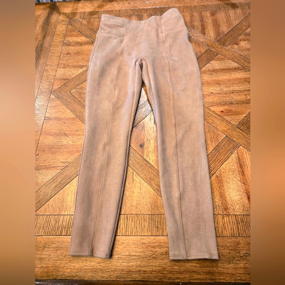 Spanx Tan Faux Suede Leggings size L
